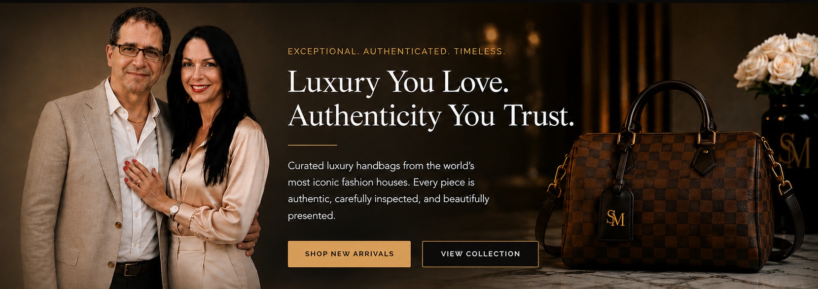 Steve and Elissa of StefenMarie Co — Luxury You Love. Authenticity You Trust. Authenticated luxury designer handbags.